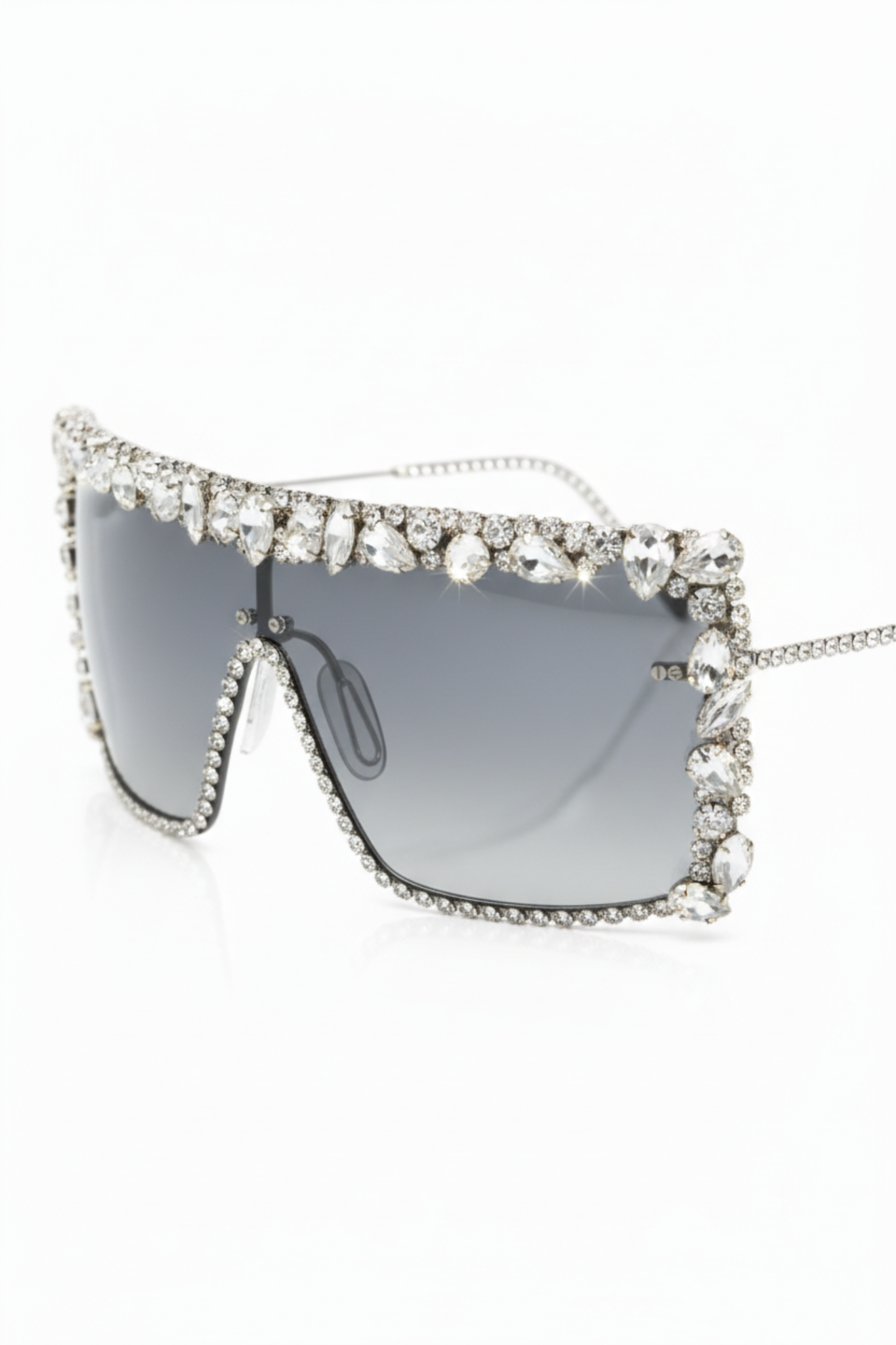 Frankie Morello Damen-Sonnenbrille in Schwarz-Metallic