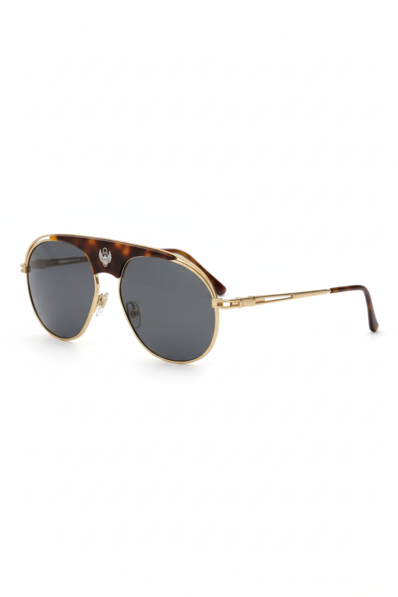 Frankie Morello Herren-Sonnenbrille in Braun-Metallic